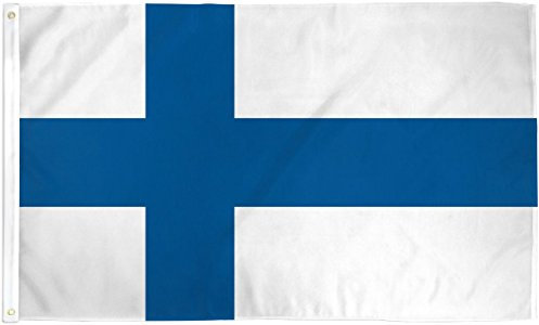 Bandiera della Finlandia, 9,6 x 1,5 m, bandiera della Finlandia, in poliestere
