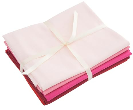 stafil Stoffpaket Patchy Uni Rosa-Rot 5 Stk. Stoffzuschnitt 45x55 cm 100% Baumwolle Ganzjährig Schonwaschgang bis 30°C