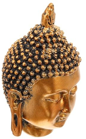 MAGICLULU Buddha-Kopfschmuck Schlafende Buddha-skulptur Buddha-Kopf-skulptur Buddha-Figuren Buddha-tischschmuck Feng-Shui-skulptur Büro Schlafender Buddha Harz Haushalt