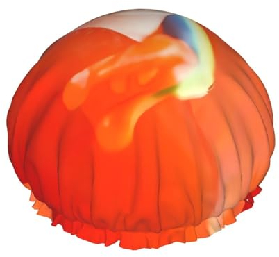 Rote Augen Baum Frösche Wiederverwendbare Doppellagige wasserdichte Duschhaube mit elastischer Schnur für Hausreinigung Gesichtspflege Dusche