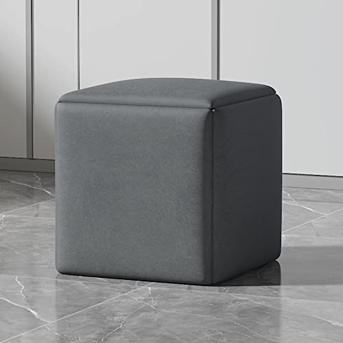 Cube Nesting Ottoman Sofa Chair - 5 in 1 Stapelhocker Technologie Tuch Quadratisch Ottomane Fußhocker mit Lenkrollen für Wohnzimmer Esszimmer