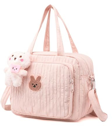 GSenhui Nappy Changing Bag for Prams With Insulated Pocket - Cute Mommy Diaper Tote for Weekend Travel and Baby Doll Changing