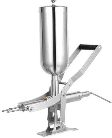 JUWTEEI Manual Donut Filler Machine Manual 5L Churros Maker Machine Commercial Spanish Donuts Dessert Churro Maker Stainless Steel Fruit Donut Jam Filling Machine