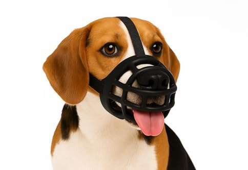 Museliere pour Chiens – Flamingo Muzzle Benzo Noir – Taille M – Silicone Souple – Sangles Réglables – Sécurité et Confort