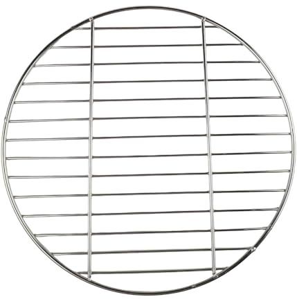 Generisch Runder Grillrost aus Edelstahl, Campinggrill, Grillrost, einfache Reinigung, Gleichmäßige Erwärmung, für Outdoor, Camping, Picknick, Garten, Silber, 1 Stück (40 cm)