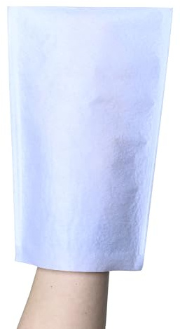 PROTEX Manopola Monouso NON Saponata Guanto Lavapaziente Impermeabile Anallergico Antigraffio in Tnt | Confezione 50 pezzi - 25x16 cm