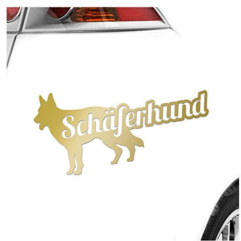 Kiwistar - Autoaufkleber - Schäferhund mit Name Hund Heckscheibenaufkleber Auto Aufkleber wetterfest für Kfz LKW Mofa Truck - Sticker außen selbstklebend Tuning Zubehör für Fenster Fahrzeug Scheibe