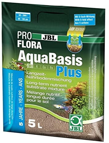 JBL Langzeit-Bodenmischung für Süßwasser Aquarien, AquaBasis Plus, 5000 ml