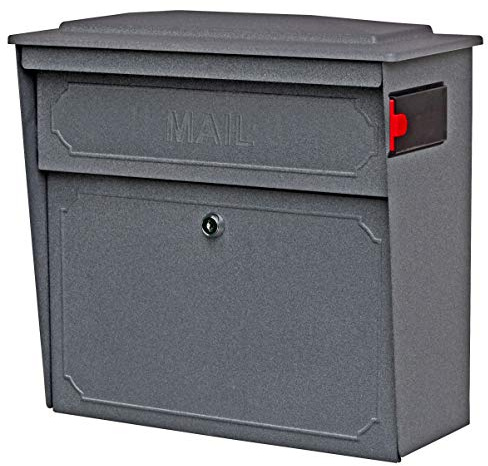 Mail Boss 7171 Townhouse, Granite Security Vertical Wall Mount Mailbox with Lock and Key for Home