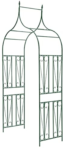 vidaXL Arco de Rosas y Plantas Enredaderas con Puntas de Hierro Verde Ocuro