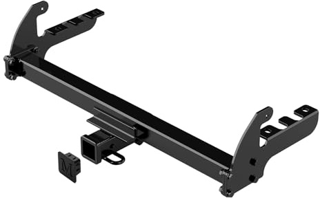 APS Class 3 Tow Trailer Hitch Rear Receiver Towing Hitch Combo with Cover Kit (Hitch Cover Included) 2 Inches Receiver Tube Compatible with 1987-2004 Dodge Dakota