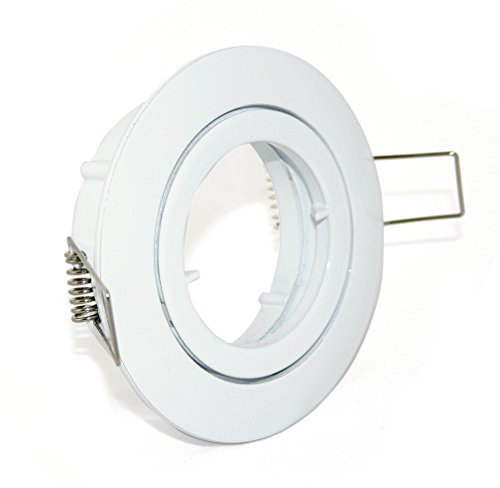 Kamilux 5er Set Einbaustrahler Bajo in weiss, Halogen oder LED geeignet, inkl. MR16 Fassung, 12Volt, ohne Leuchtmittel