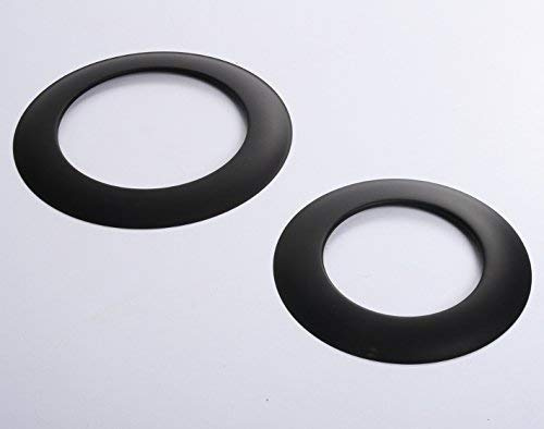 rg-vertrieb Rosette Wandrosette Schwarz für Ofenrohre Kamin Blende Schornstein Rauchrohr aus Stahlblech (Ø 150 mm)
