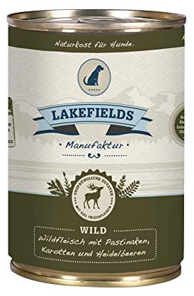 LAKEFIELDS Dosenfleisch Muskelfleisch -Menü Wild Reh und Hirsch 400g (18 x 400g)