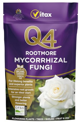 Vitax Q4 Rootmore, Mycorrhizal Fungi, Stimulates Root Growth, Suitable For Flowers, Shrubs And Edibles, Organic - 250G