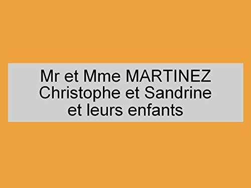plaque ou etiquette boite aux lettres 3 lignes - argent 100x25mm