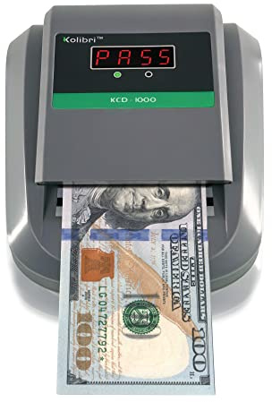Kolibri KCD-1000 4-Way Orientation Portable Fake Currency Reader and Counterfeit Bill Detector with UM, Magnetic, Infrared Counterfeit Money Detector, Easy Pass/Fail Indicator (KCD-1000)