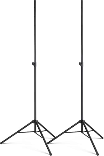 Showlite LS-270S MKII Lichtstativ 2x Set, Max. Traglast: 50 kg, 60 bis 2 | Standfestes Leuchten- und Boxenstativ für den mobilen Einsatz, Sicherung des Teleskoprohres über Sicherheitssplint, 60 bis 2