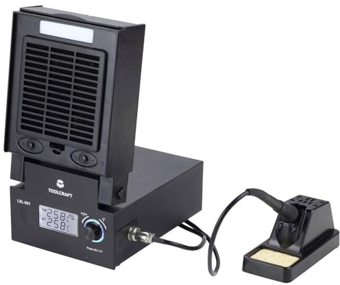 TOOLCRAFT LSL-951 Lötstation mit LED-Beleuchtung und Lötrauchabsaugung digital 80 W 160-480 °C
