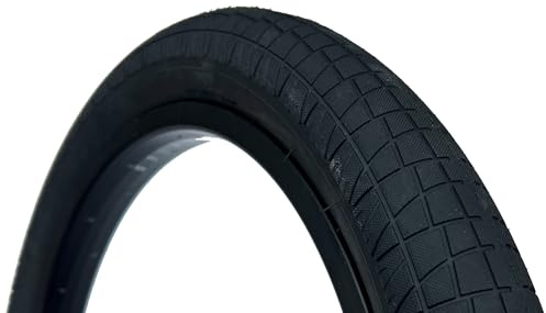 Eastern Throttle Serie 20 x 2,4, 2,3, 2,2 Zoll Reifen (Schwarz & Gelb & Weiß) für BMX, Kinderfahrräder & Klappräder entworfen. (Schwarz ohne Logo, 20 x 2.3)
