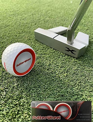 PutterWheel Golfball-Putting-Trainingshilfe (2er-Pack) bietet sofortiges Feedback zu Kontakt, Ausrichtung und Qualität Ihres Putting-Schlags – Üben Sie das Putting und verbessern Sie Ihr Spiel,