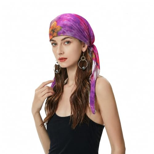 ZLYC Damen Chemo Turban Mütze Vorgebundenes Kopftuch Headwraps Leichte Hut | Leicht Atmungsaktiv