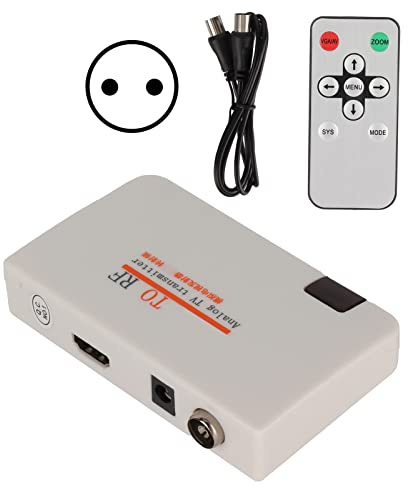 Convertisseur Adaptateur HDMI vers RF, Adaptateur Coaxial Numérique 1080P Entrée RF Convertisseur de Sortie de Analogique avec Télécommande pour Console de Jeu