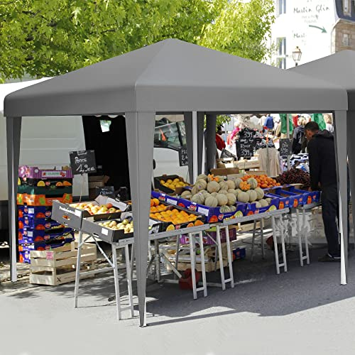 YITAHOME Gazebo pop-up da esterno 3 x 3 m impermeabile pieghevole per tutte le stagioni con protezione UV altezza regolabile borsa per il trasporto e corde per patio/spiaggia/barbecue/campeggio/Festa