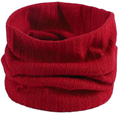 Halswärmer Halstuch Männer Damen Loopschal Strickschal Winter Halsschlauch Herren Damen Flauschig Warmer Winter Loop Schal Strickschal mit Wolle Zeitloses Mode-Accessoire