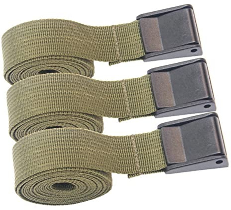 ULTECHNOVO 3 Correas de Amarre de Nailon Hebilla Rápida para Camping y Montaña, Resistentes y Ecológicas para Sujetar Equipaje y Mochila