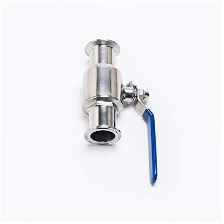 TRENTSNOOK Elektrisches Ventil 304 Edelstahl-Sanitär-Kugelhahn Tri Clamp Ferrule Typ for Homebrew Tagebuch Produkt 1 25mm