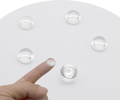 Jeada 5 lenti in vetro ottico da 22 mm, piatto-convesse senza bordo di messa a fuoco, lente convessa a LED per torcia a LED, trasparente, (Φ22 mm x H 5,7 x F30)