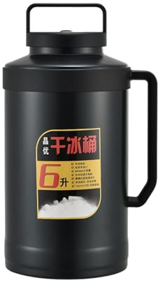 Baoblaze Secchio per ghiaccio secco Barattolo dedicato per ghiaccio secco in acciaio inossidabile Bottiglia termica grande da 6 litri per ristoranti per