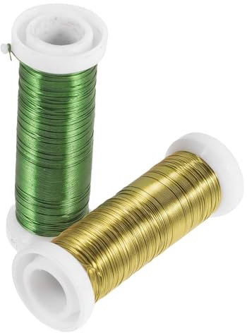 COHEALI Floristendrähte Flexibler Draht 2 Rollen Drähte für Künstliche Blumenstiele Multifunktionale Stieldrähte Blumenstiele Aus Metall für Blumenarrangements Floristendraht für Partys