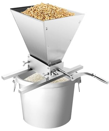 MINRS Getreidemühle Getreidequetsche Manuelle Getreidemühle Edelstahl Getreidequetsche Malzmühle Futtermühle Geeignet Zum Mahlen Von Gerste Weizen und Anderen Getreidesorten