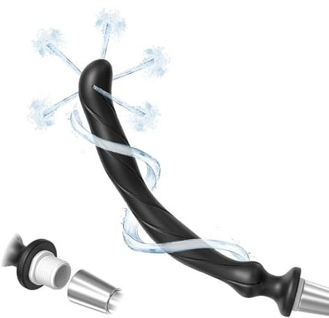 Hmxseu Silikon Einlaufdusche 27cm Analplug Analdusche mit Spiralschnittstelle Klistierspritze Duschspüler Klistierschlauch Enema Irrigator Darmreinigung Anal Dusche Sexspielzeug für Männer Frauen