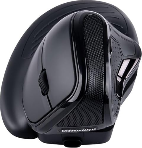 Ergonomique Souris ergonomique - Sans fil verticale 2,4 GHz - Convient pour les grandes mains - Inclinaison 20 ° - Repose-poignet - Bande LED - Dongle USB-A et câble de charge USB-C inclus