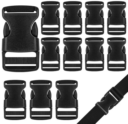 AUAUY Plastic Buckles Clips, Backpack Belt Buckle | Replacement Buckles Clips for Backpack Repairing, Pet Collar, Webbing, Luggage Straps