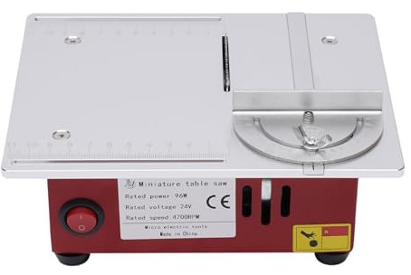 MINRS Mini scie circulaire de table 96 W - Petite précision - 0,1-14 mm - Hauteur de lame réglable - Mini scie circulaire 9200-9500 tr/min - Profondeur de coupe 14 mm - Pour travaux manuels,