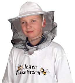 Centrum Pszczelarskie Łukasiewicz Kinder Imkerhut Rundumschutz, Schutz vor Bienenstichen, Hut mit Netz, Bienenschutz mit Schleier, Haube für Imker, Kopfschutz für Gartenarbeit, Schutzkleidung