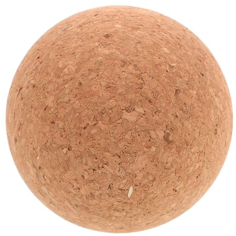 FRCOLOR Kork Massageball für Nacken und Beine mit Tiefengewebekompression zur Verspannungslösung Brauner Yoga Faszienball für Zuhause dem Fitnessstudio