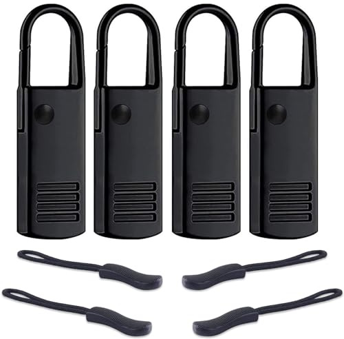 LHZHLE Metal Zip Pull Replacement: 8 Pcs Heavy Duty Zipper Pull - Zippers Tab for Suitcase Jacket Luggage Bag