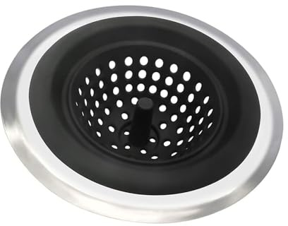 Rubber & Steel Kitchen Sink Strainer High Performances Sink Strainer Prevents Clogs Ensures Smooth Drainages in Bathrooms