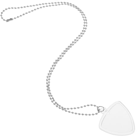 Toyvian Plektrum-Halter-Kette mit Transparentem Organizer-anhänger für Gitarrenplektren Tragbare Aufbewahrungslösung für Musiker