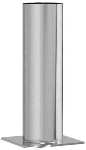 vidaXL Kamin Kopf Erweiterung Silber 26 x 26 x 50 cm Edelstahl