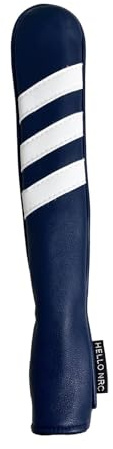 Golf Alignment Stick Cover Leather Protective Case Headcover for Swing Trainer Alignment Rod Protector 13.78inch- Blue 35cmx6cm