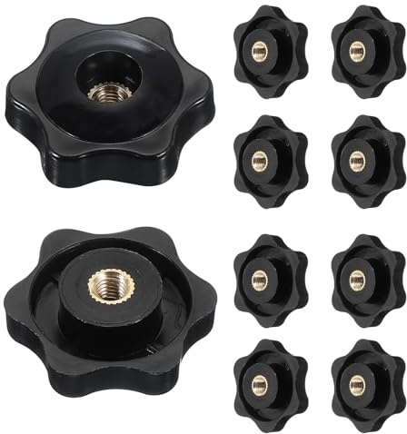 Bouton de Serrage 10 Pièces Ecrou à PoignéE En éToile Bouton de Serrage à Filetage Moleté Etoile Téte Ecrous De Serrage Bouton Écrou De Serrage Pour Machines Et éQuipements Mobilier Appareils (32#M8)
