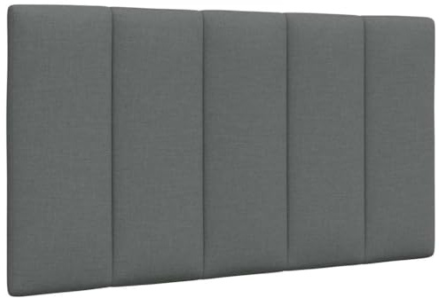 Mandloder Kopfteil-Kissen Hanko Dunkelgrau, 80 cm Stoff-Polster, weiches Wandkissen für Betten, bequemes Rückenpolster zur Wandmontage, ideal für Schlafzimmer-Komfort