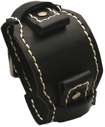 Handgjorda 24 mm vintage äkta läder äkta läder herr klockband tillbehör för traditionella klockor, 24mm, Acetat, Inga ädelstenar