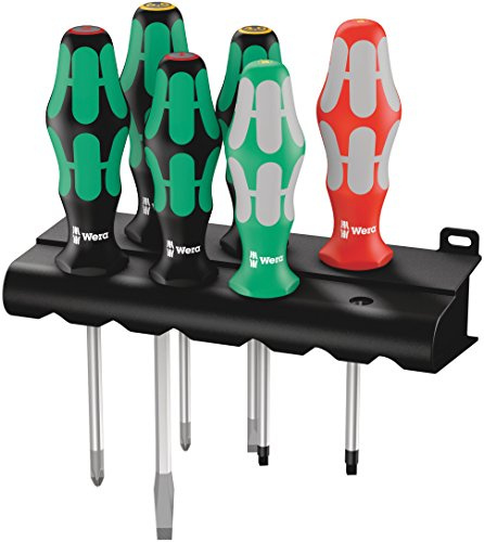 Wera 05347778001 334/368/6 Schraubendrehersatz + Rack, 6-teilig
